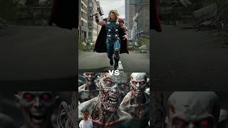 thor vs zombie marvel thor avengers spiderman hulk dragon zombieshorts thanos fenriswolf [upl. by Bouchier]