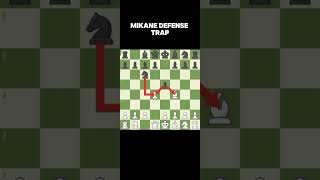 Mikane defense trap as black chess chessgame checkmate [upl. by Annert628]