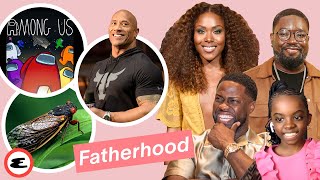 Kevin Hart and the Cast of Fatherhood on The Rock Cicadas and Among Us  In or Out  Esquire [upl. by Chan451]