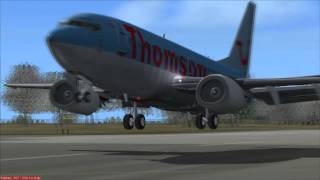 FS2004 Wilco 737300 Landing Aldergrove [upl. by Odlauso]