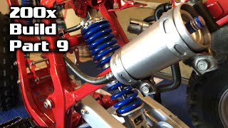 Honda ATC 200x Build  Part 9  Rebuild Rear Shock Spring Painted New Seals amp Oil Roller Mock Up [upl. by Leahcimnaj]