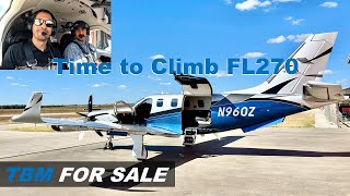 Time to Climb in the 2024 DAHER TBM 960  N960Z  FOR SALE [upl. by Olette]