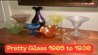 Art Glass Carnival Glass Iridescent Glass or Stretch Glass HELP [upl. by Maunsell658]