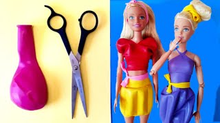 Cómo Hacer Ropa sin coser para Barbies Vestidos con globos para muñecas [upl. by Jeanie]