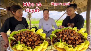 Hôm nay Mai Làm Mâm Sò Huyết đãi Bé Hiền và Bé Trâm ăn hết nguyên Mâm ẩm thực ngocmaivlog [upl. by Velick190]