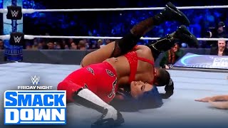 Sasha Banks returns to take on Bianca Belair in WrestleMania Rematch  Friday Night SmackDown [upl. by Onibag]