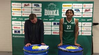 Korisliiga pressi Honka vs Pyrintö 1112024 [upl. by Anek]