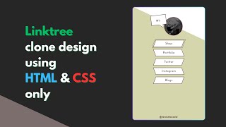 How to make Linktree clone design using only HTML and CSS  heresthecode coding [upl. by Akeirahs455]