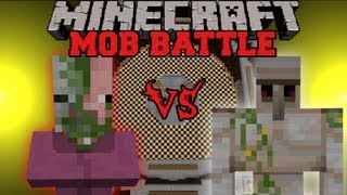 Iron Golem Vs Pig Mage  Minecraft Mob Battles [upl. by Aned]