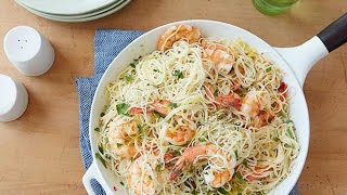 Shrimp Scampi with Angel Hair Pasta  Food Network [upl. by Lello396]