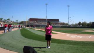 Esly Montenegro singing National Anthem at White Sox Spring Training [upl. by Jeddy]