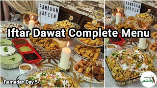 Dawateiftar Complete Menu With Tips amp Ideas💡  Special Dawat Vlog  Iftar Dawat Snacks Recipes [upl. by Zetrom390]