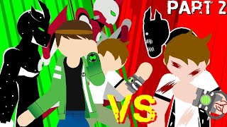 BEN 10 uaf and classic vs carnitrix ben stick node animation [upl. by Auqinehs]