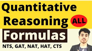 Quantitative Reasoning Formulas  Full Quantitative Reasoning Portion For NTS GAT General  NAT HAT [upl. by Nylkaj]