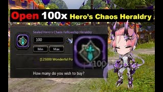 Open 100 x Heros Chaos Fellowship Heraldry  SpeedColie  【Dragon Nest SEA】 [upl. by Hanala]