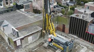 BodemBouw produceert bouwkuip door middel van CSMwanden voor De Vierhoek in Haarlem [upl. by Anirret]