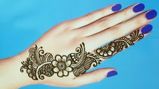 Easy floral arabic mehndi design  mehandi ka design dikhaiye [upl. by Notnirb493]