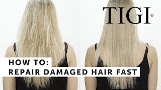 How to Repair Severely Damaged Hair Fast  TIGI Copyright SOS Treatment  TIGI Copyright [upl. by Ardnekal]