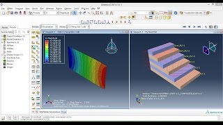 Abaqus Tutorials for beginnersComposite layup Static analysis3D shell [upl. by Morra]