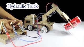 How to Make Hydraulic Truck From Cardboard at Home [upl. by Lebatsirhc420]