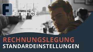 FreeFinance Tutorial  Rechnungslegung Standardeinstellungen [upl. by Prentice963]