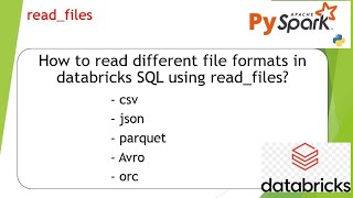 32 How to read csv files in SQL using readfiles  pyspark PART 32 [upl. by Regina]