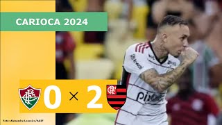 FLUMINENSE 0 X 2 FLAMENGO  CAMPEONATO CARIOCA 2024 VEJA OS GOLS [upl. by Airamana]