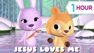 Jesus Loves Me  more Kids videos 1 hour [upl. by Malachy]