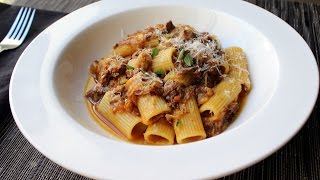 Pasta alla Genovese  Rigatoni with GenoveseStyle Meat Sauce [upl. by Anileva578]