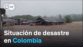 Lluvias e inundaciones antienen en jaque a 27 de 32 departamentos de Colombia [upl. by Nirel]