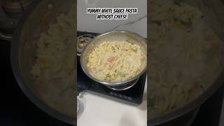 White sauce pasta recipe without cheese pastarecipe whitesaucepastarecipe cooking [upl. by Sirtimid228]