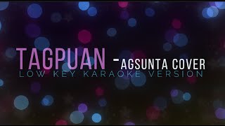 Tagpuan  MOIRA Agsunta Cover LOW KEY KARAOKE version [upl. by Dennie]