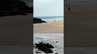 Perranporth Thursday early afternoon People enjoying their Autumn Cornish beach Walk 👊🙏👊🙏👊🙏 [upl. by Aisatan97]