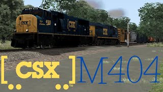 New PC Test Train Simulator Classic CSX Manifest M404 Racing Down The CSX River Subdivision [upl. by Llenrub]