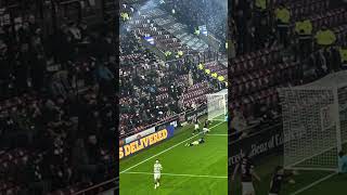 ⚽️❌ CELTIC SCORE ON THE COUNTER  HEARTS FANS LEAVE scottishfootball hearts celtic [upl. by Hershell586]