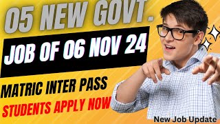 Computer Technic  05 New Sarkari Job Of 06 Nov 2024 Matric Inter Grad Pass Students No Fee No Exam [upl. by Launce]