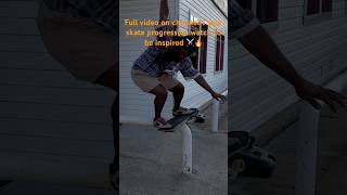 Board slide waist high rail 1 year progression full vid on channel😤skateboarding streetskating [upl. by Lumpkin]