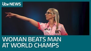 Fallon Sherrock becomes first woman to beat man at World Darts Championship  ITV News [upl. by Naves]