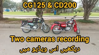 Honda CD200 amp Honda CG125 ride together Two cameras uncut videos bikerinsidebynoman cd200 [upl. by Lewellen]