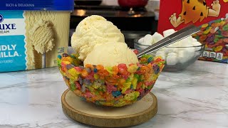 Fruity Pebbles Ice Cream Bowl [upl. by Nivk32]