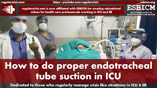 How to do proper endotracheal tube suction in ICU amp how far the suction catheter should be inserted [upl. by Adena327]