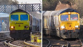 Class 59  66  59204  66798  Freightliner  GBRF  Yalding  Maidstone Barracks  26124 [upl. by Cobb]