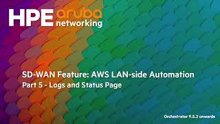 SDWAN Feature Orchestrator AWS Transit Gateway automation logs and status pages [upl. by Williamsen]