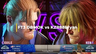 SF6  DBMOK Guile vs KZR88bryan Ken Casuals FT3 [upl. by Yarb349]