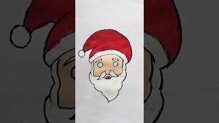 Santa Claus Mask Acrylic Painting For Kids santa mask painting trending shorts viralvideo [upl. by Neryt]