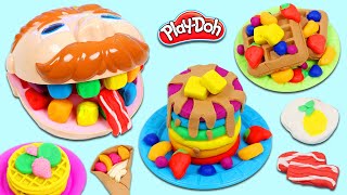 Feeding Mr Play Doh Head A Rainbow Breakfast [upl. by Litta578]