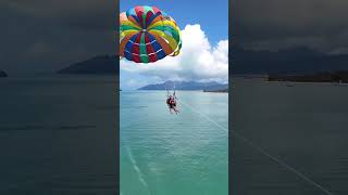 parasailing langkawi malaysia langkawitrip cuticutimalaysia travel malaysiantraveller fun [upl. by Wartow]