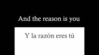 Hoobastank  The Reason  Lyrics Inglés y Español [upl. by Ree]