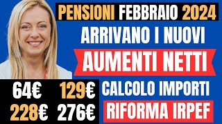 PENSIONI 👉 CALCOLO AUMENTI NETTI RIFORMA IRPEF 2024❗️CHI LI RICEVE e QUANTO Tutti gli importi 📊 [upl. by Mcmath]