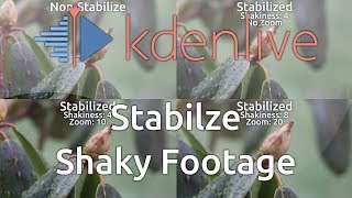 Kdenlive Stabilize Shaky Footage [upl. by Voletta618]